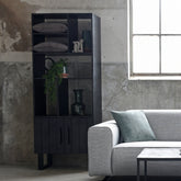 Boekkast Santos - Zwart - Mangohout